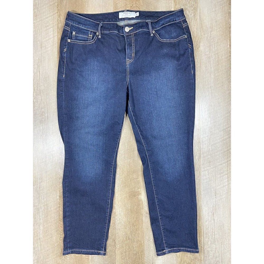 Torrid Womens Size 18R Ankle Tapered Jeans Stretch Medium Wash